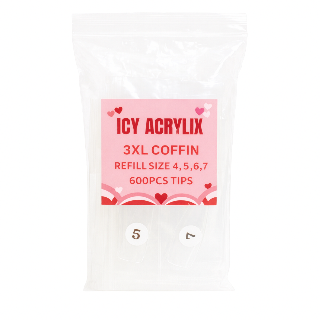 3XL Coffin Nail Tip (Refill Bag) - Coffin