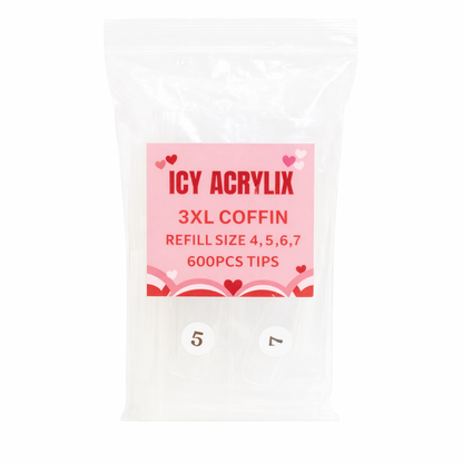 3XL Coffin Nail Tip (Refill Bag) - Coffin
