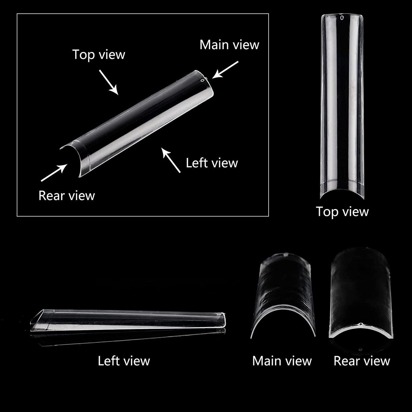 3XL Square Nail Tip Refill Bag - Ongles Icy Acrylix