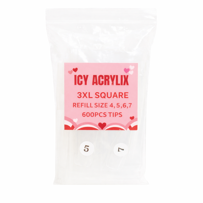 3XL Square Nail Tip (Refill Bag) - Square