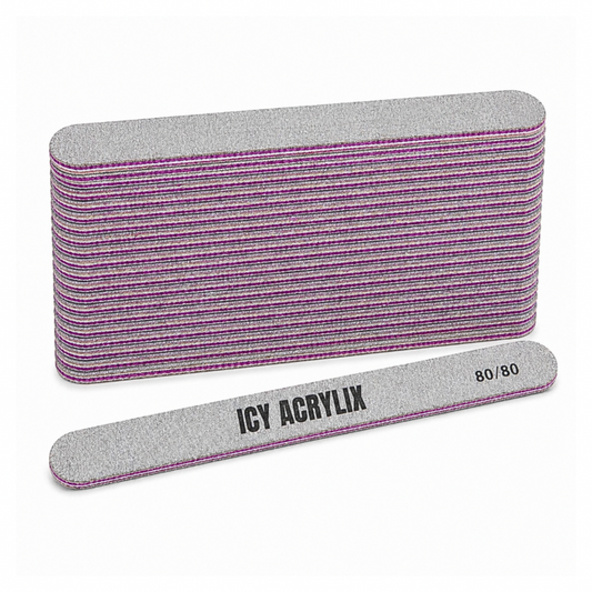 Nail Files 80/80 Grit (Pack of 25pcs)