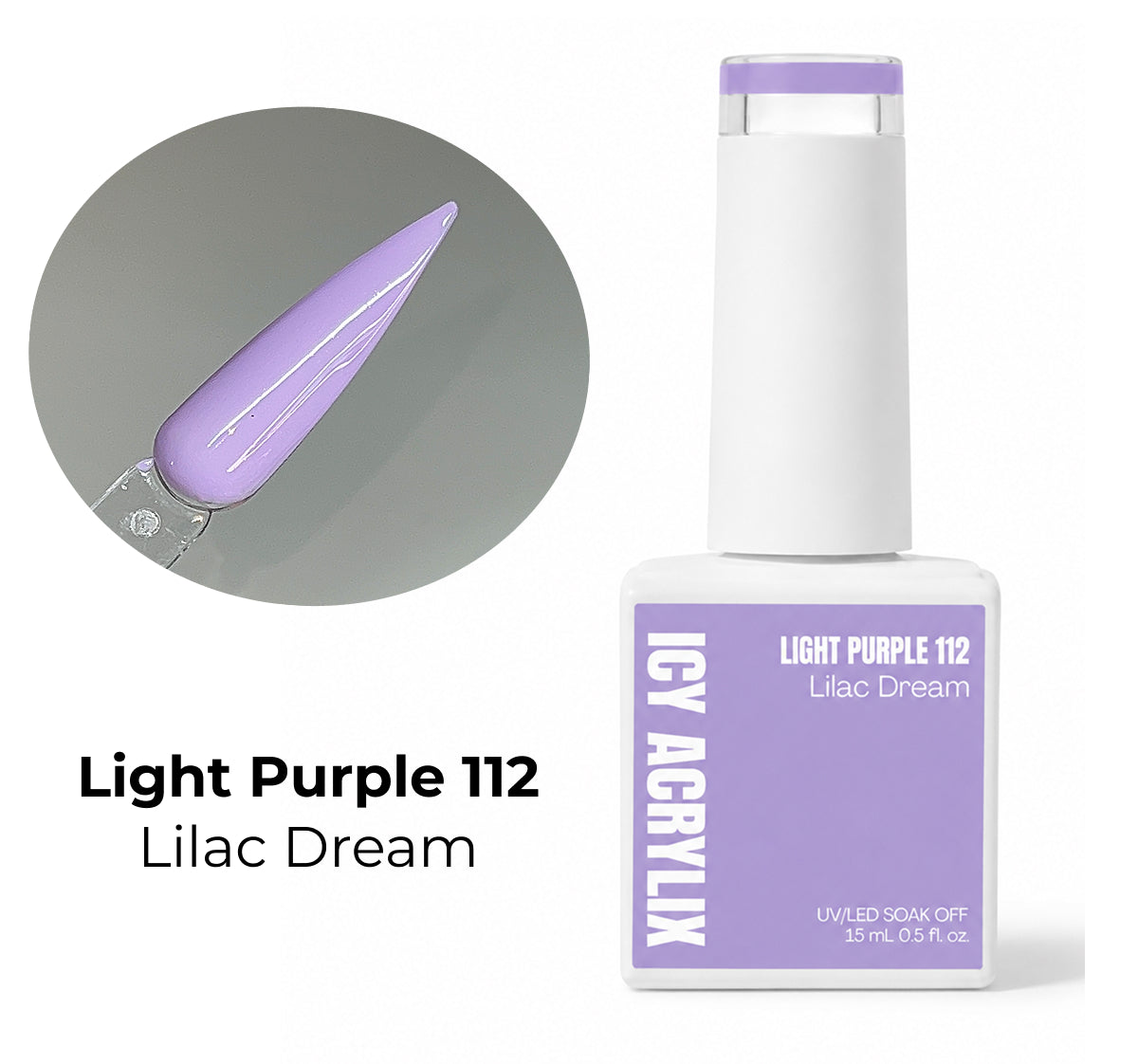 Gel Polish - Light Purple 112 Lilac Dream