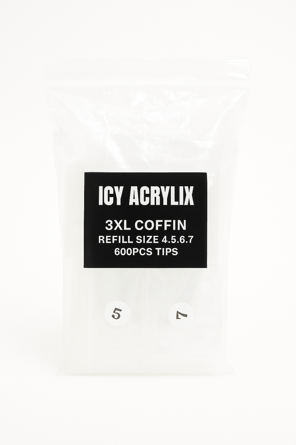 3XL Coffin Nail Tip (Refill Bag) - Coffin