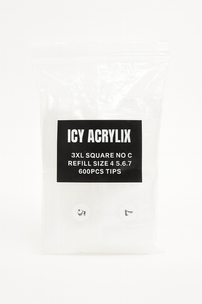 3XL Square Nail Tip (Refill Bag) - Square